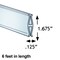 Azar Displays 72"L x 0.125"W x 1.675"H Clear H-Strip Sign Holder, PK5 600076 - alternate 2